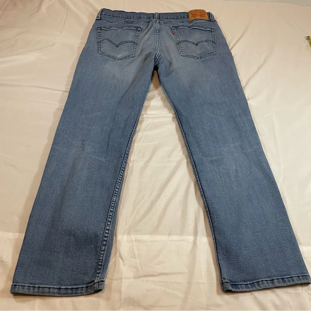Levis 514 Mens Straight Fit Jeans Light Wash Blue Denim‎ 36x28 00514-1285